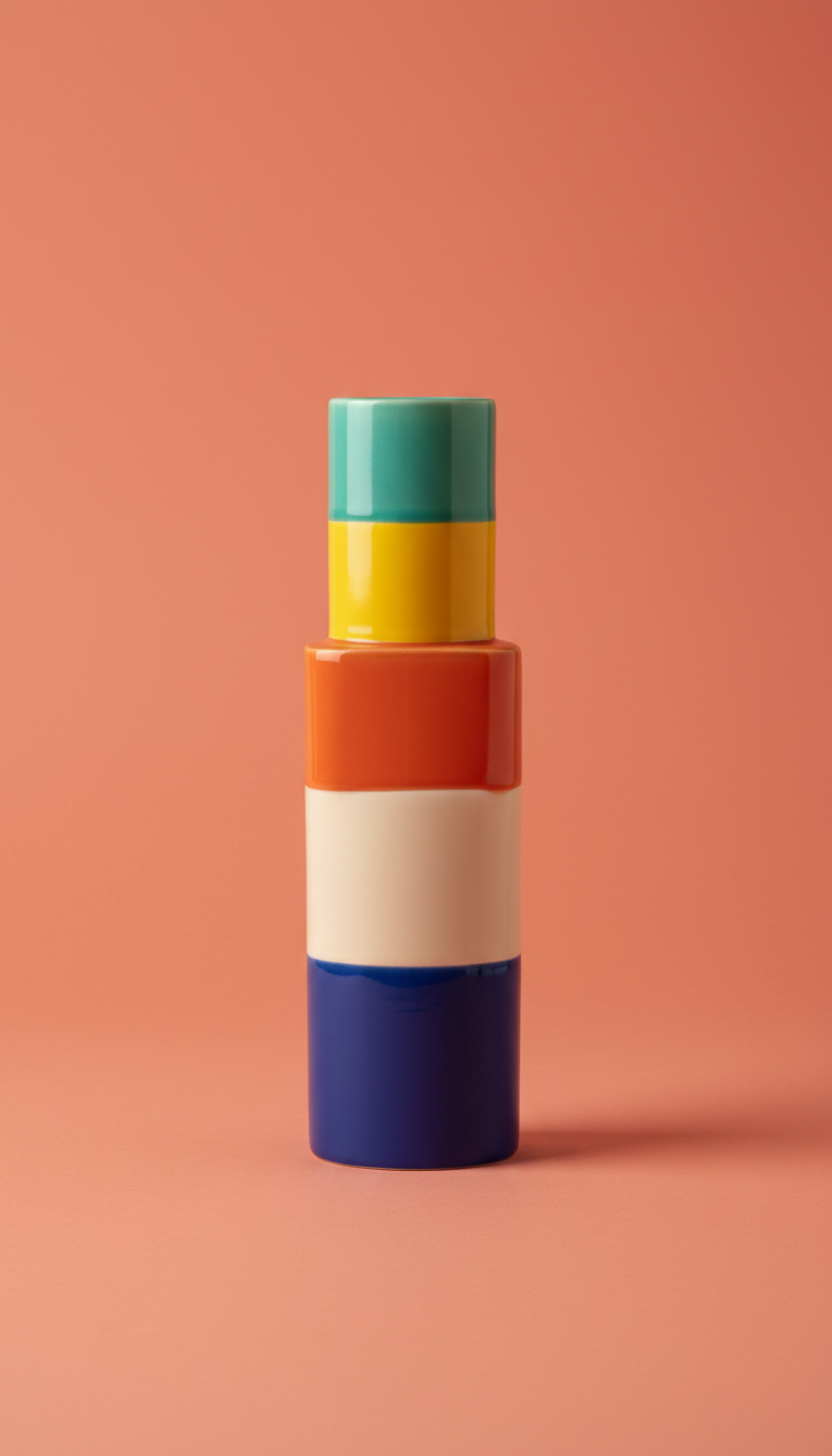 Ceramic Vase With Pop Prints