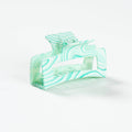 Mint Marble Claw Hair Clip