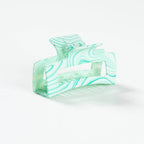 Mint Marble Claw Hair Clip