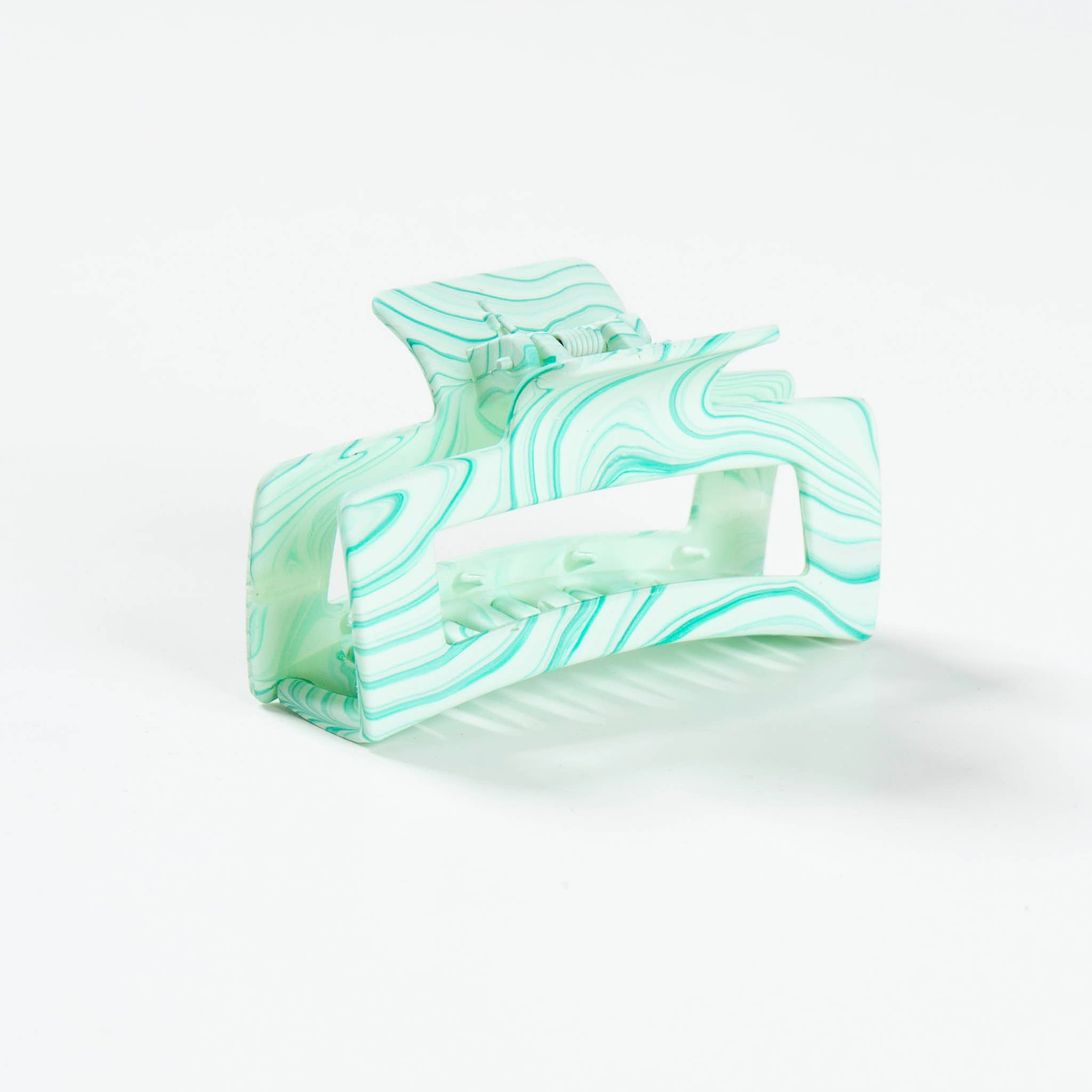 Mint Marble Claw Hair Clip
