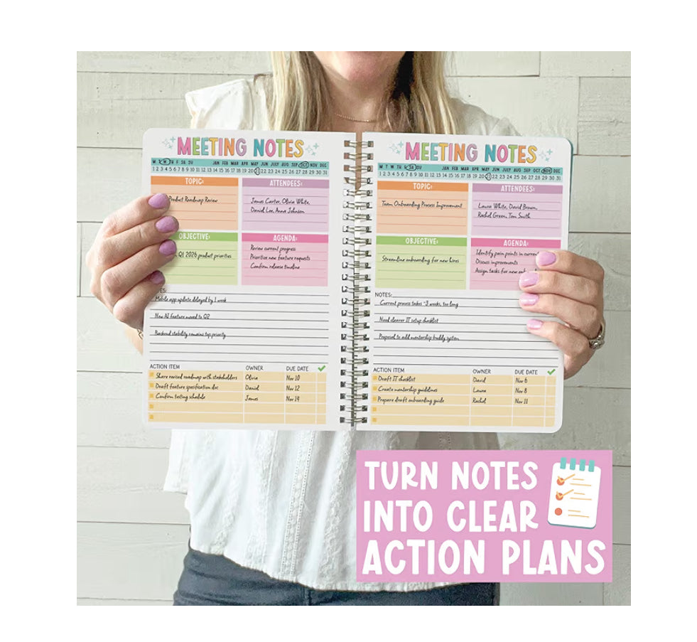 Meeting Planner Spiral Notebook