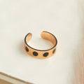 Hypoallergenic Stainless Steel Circle Ring: Black