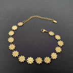 Enamel Daisy Linked Bracelet