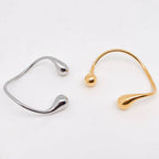 Double Drops 18K Gold Plated Stainless Steel Bangle - FGS
