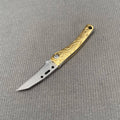Portable Brass Handle Foldable Stainless Steel Knife