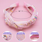 Unicorn Knotted Headband - Rainbow Knot Hair Band for Kids