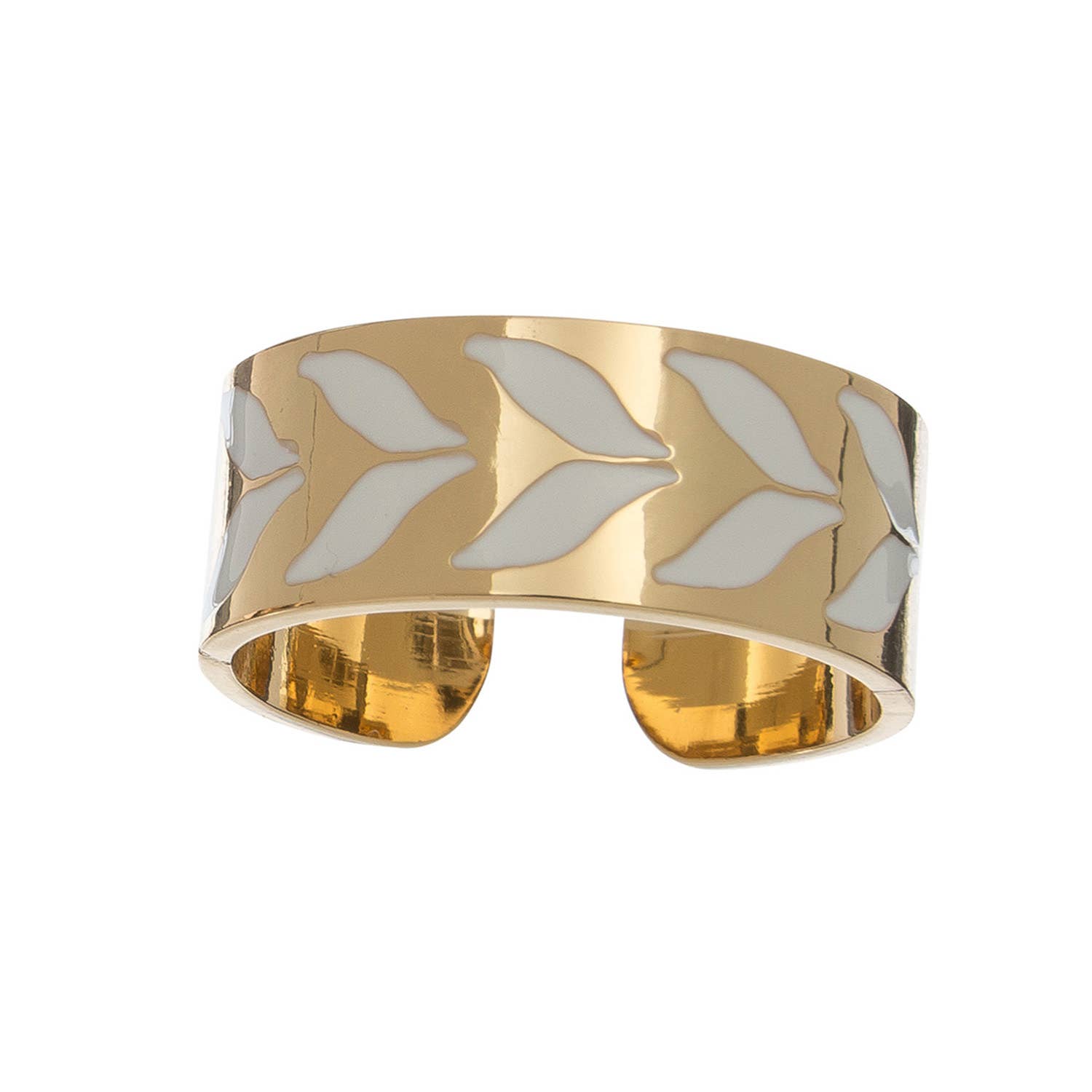 Hypoallergenic Stainless Steel Chevron Ring: Black