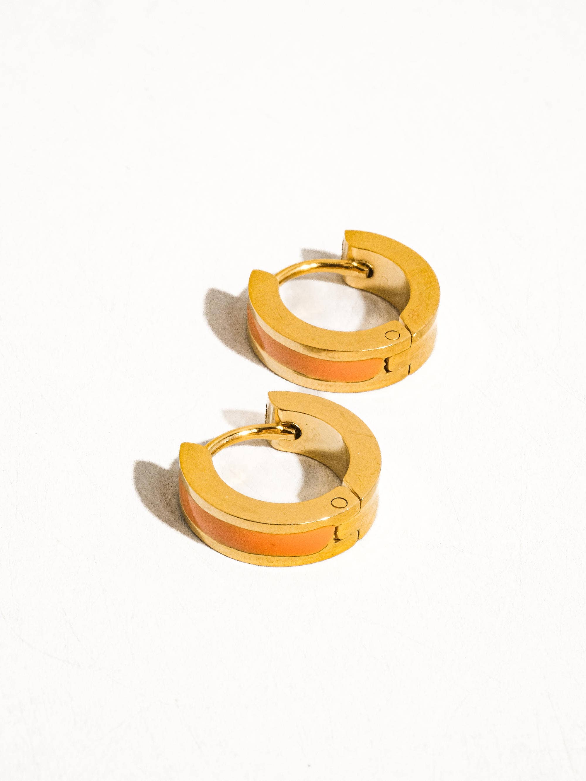 Etta 18K Non-Tarnish Colored Hoop Earring: Turquoise