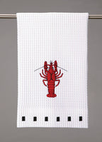 Crawfish Waffle Weave Kitchen Towel