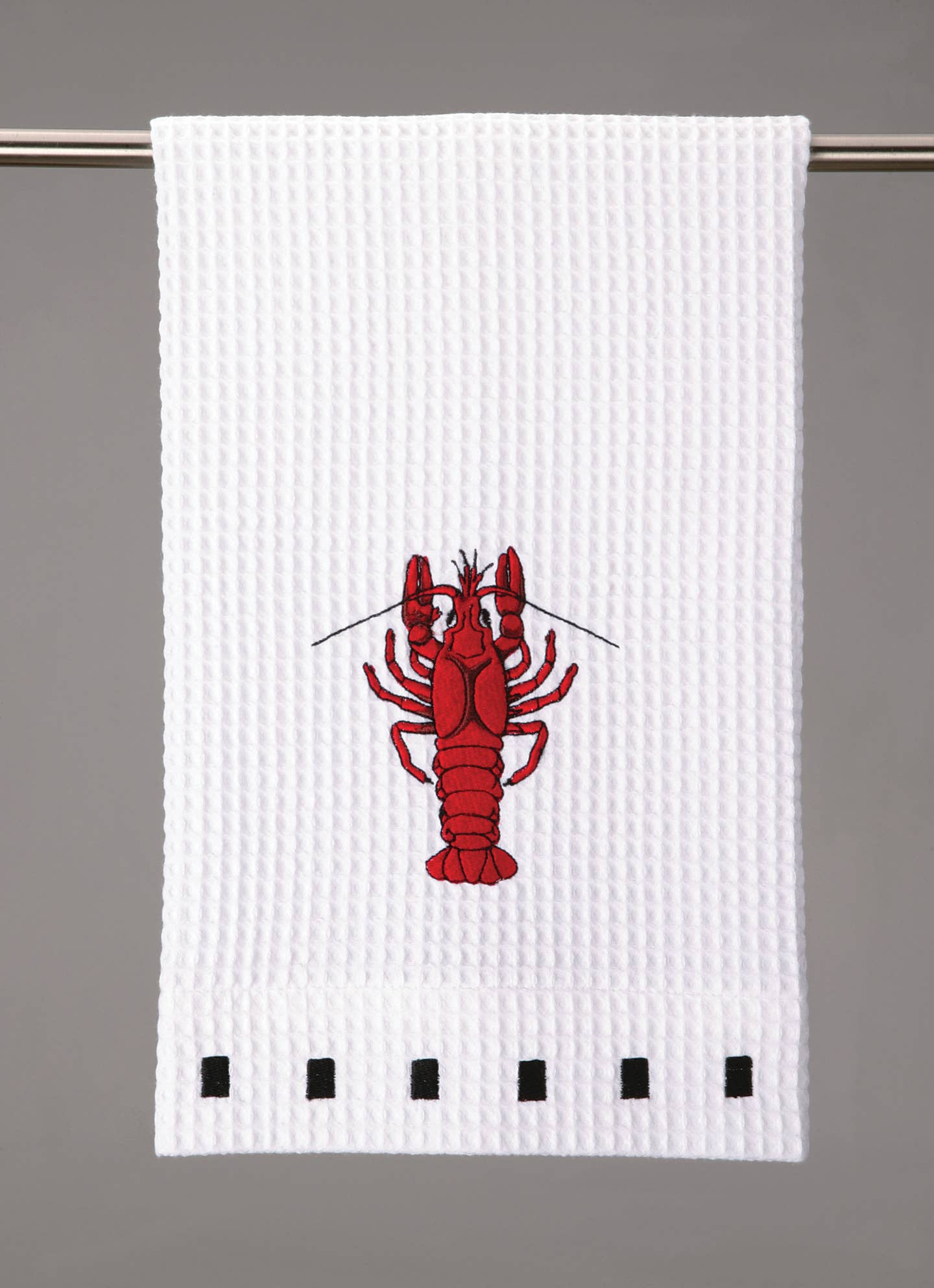 Crawfish Waffle Weave Kitchen Towel