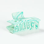 Mint Marble Claw Hair Clip