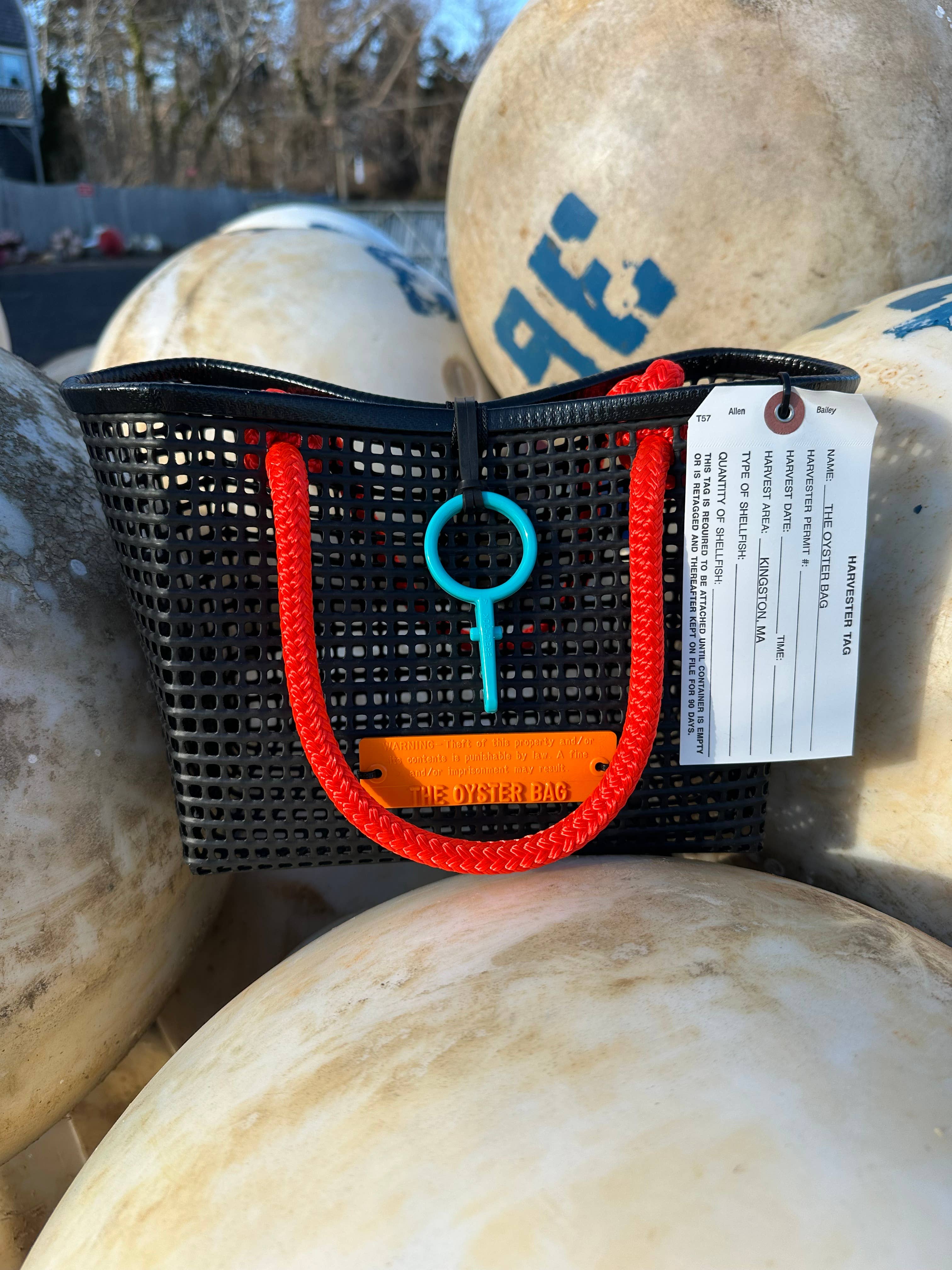 Mini Market Tote Bag ~ Orange Handle