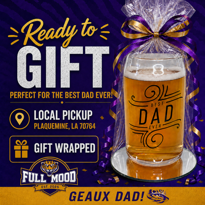 Best Dad Ever Glass