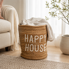 Happy house Lined Basket