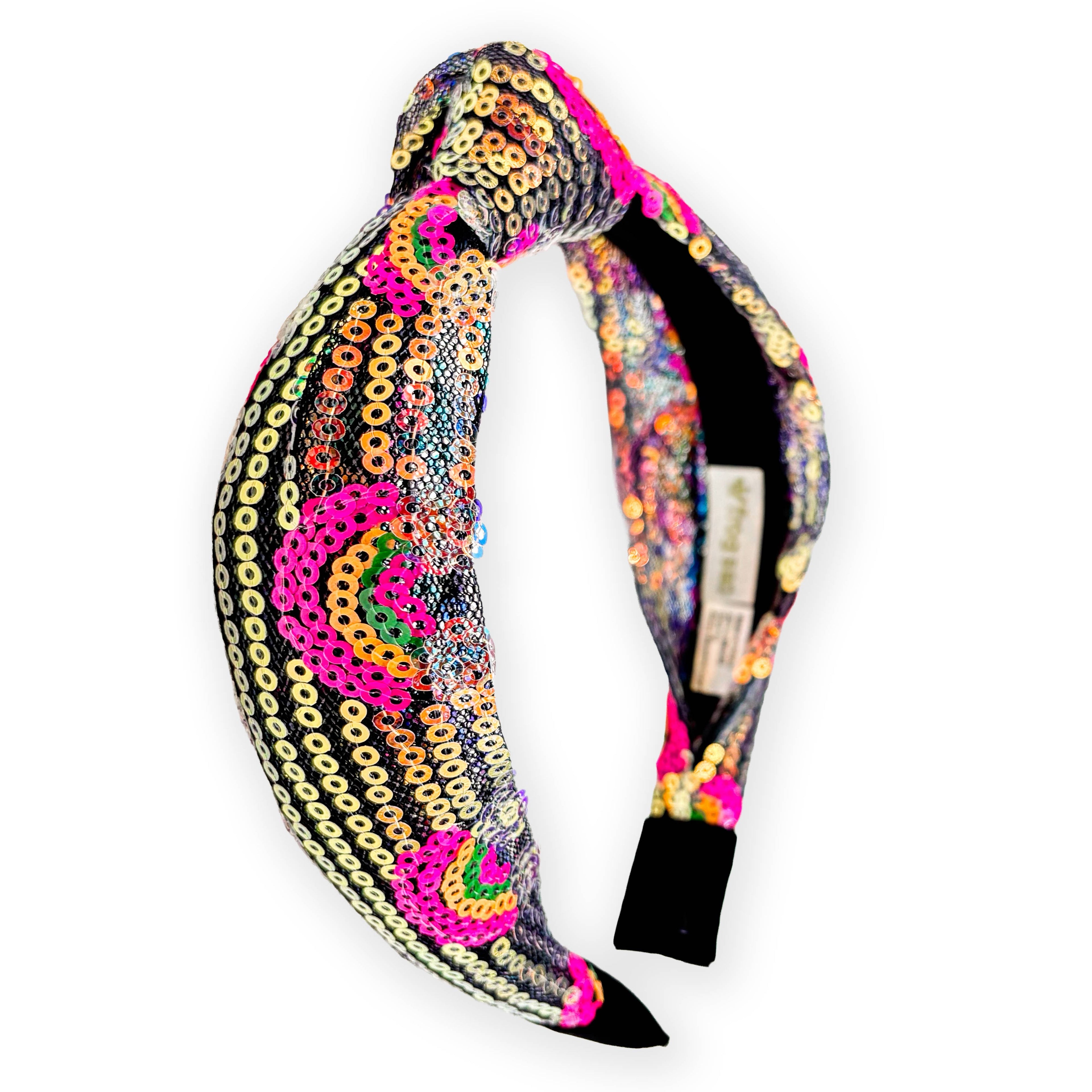 Kids Sequin Knot Headband - Rainbow