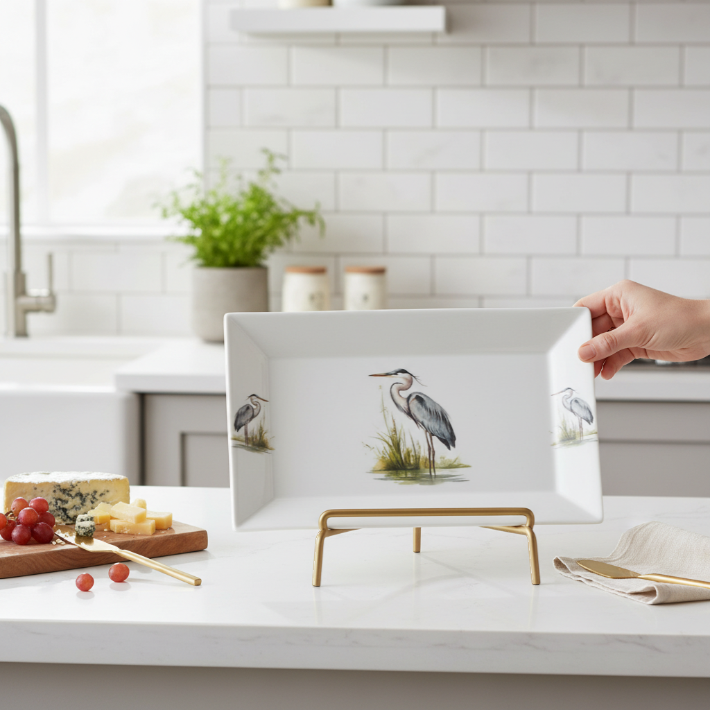 Blue Heron Serving Platter