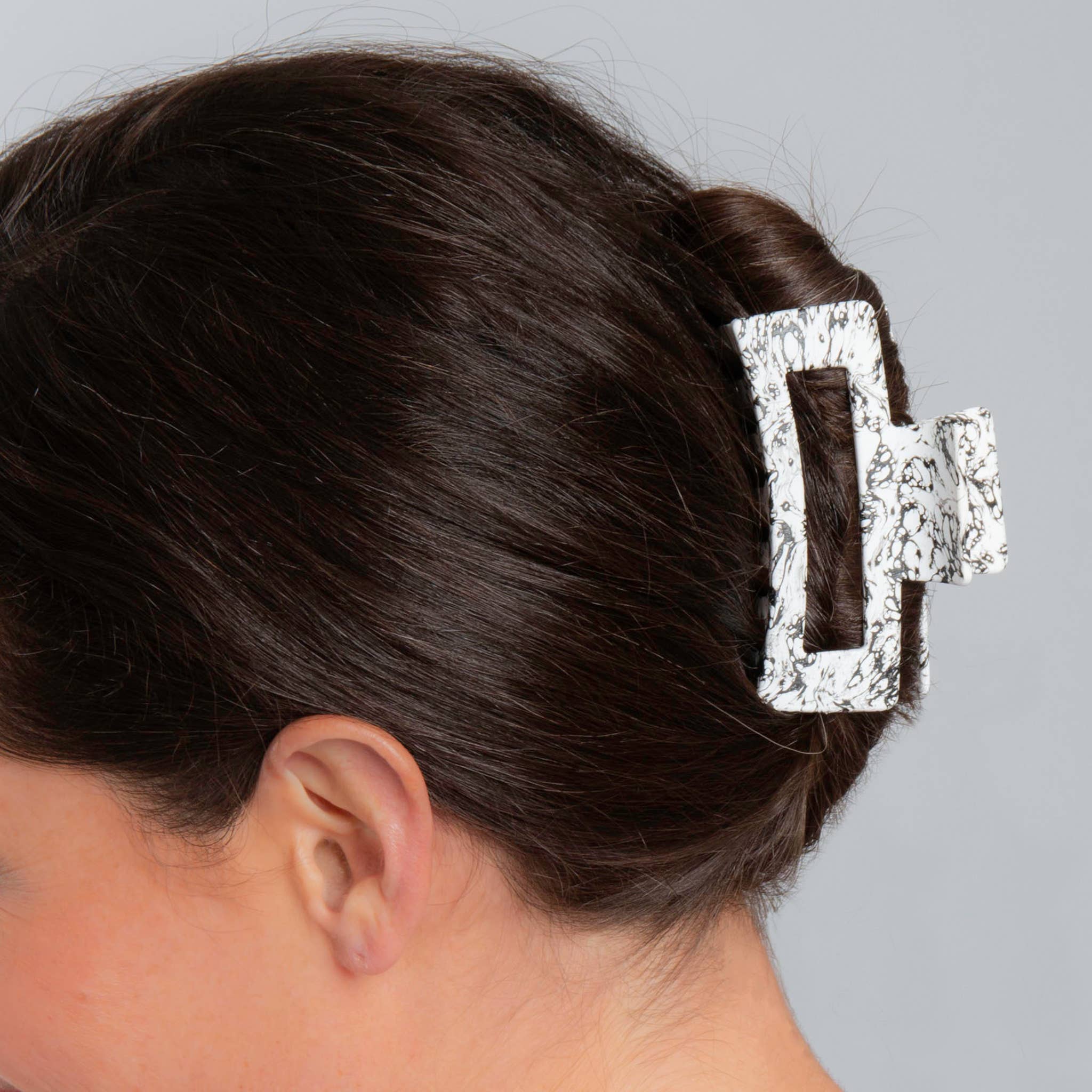 Mint Marble Claw Hair Clip