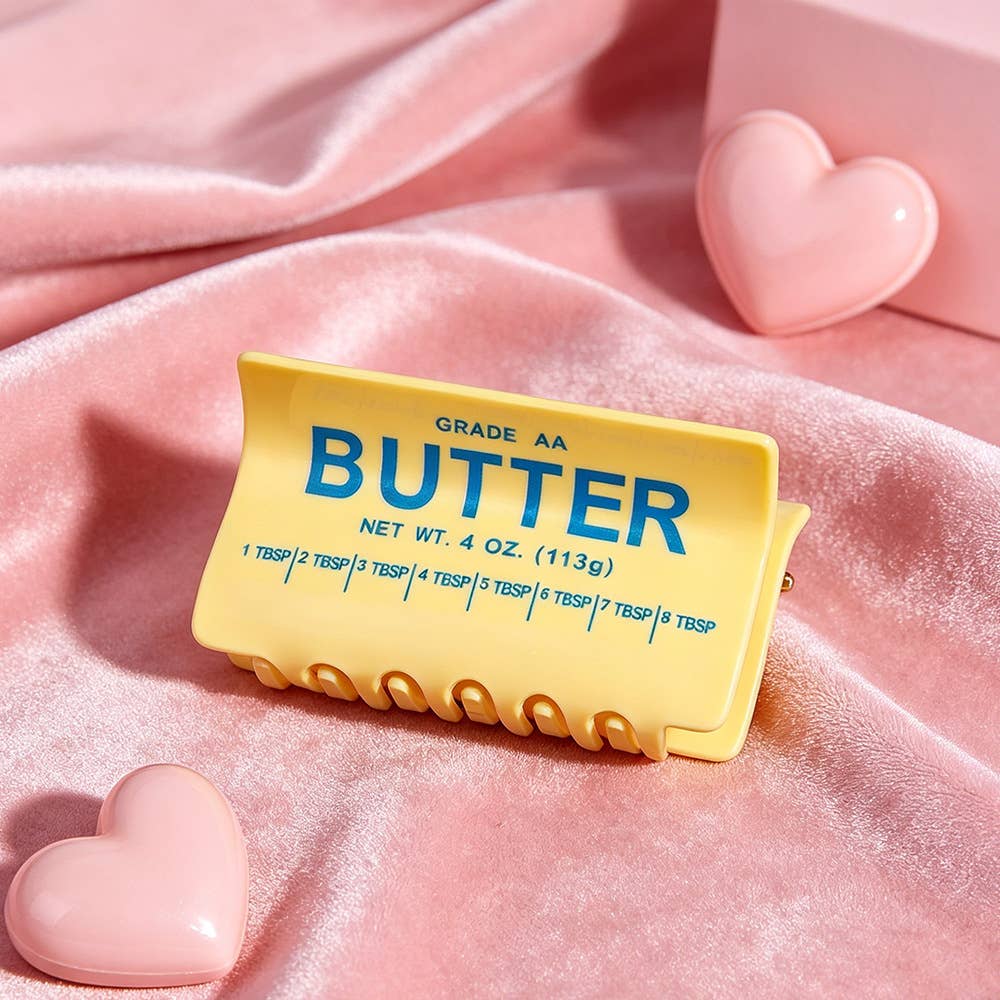 Butter Block Shaped Hair Claw Clip