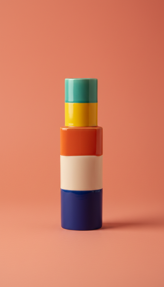 Ceramic Vase With Pop Prints