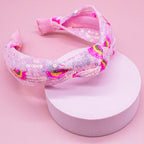 Kids Sequin Knot Headband - Rainbow