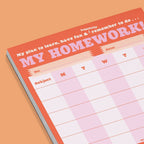 Homework Planning Sticky Note pad