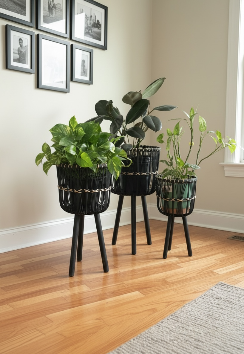 Wooden plant stand