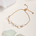 White Crystal Stone Bolo Bracelet