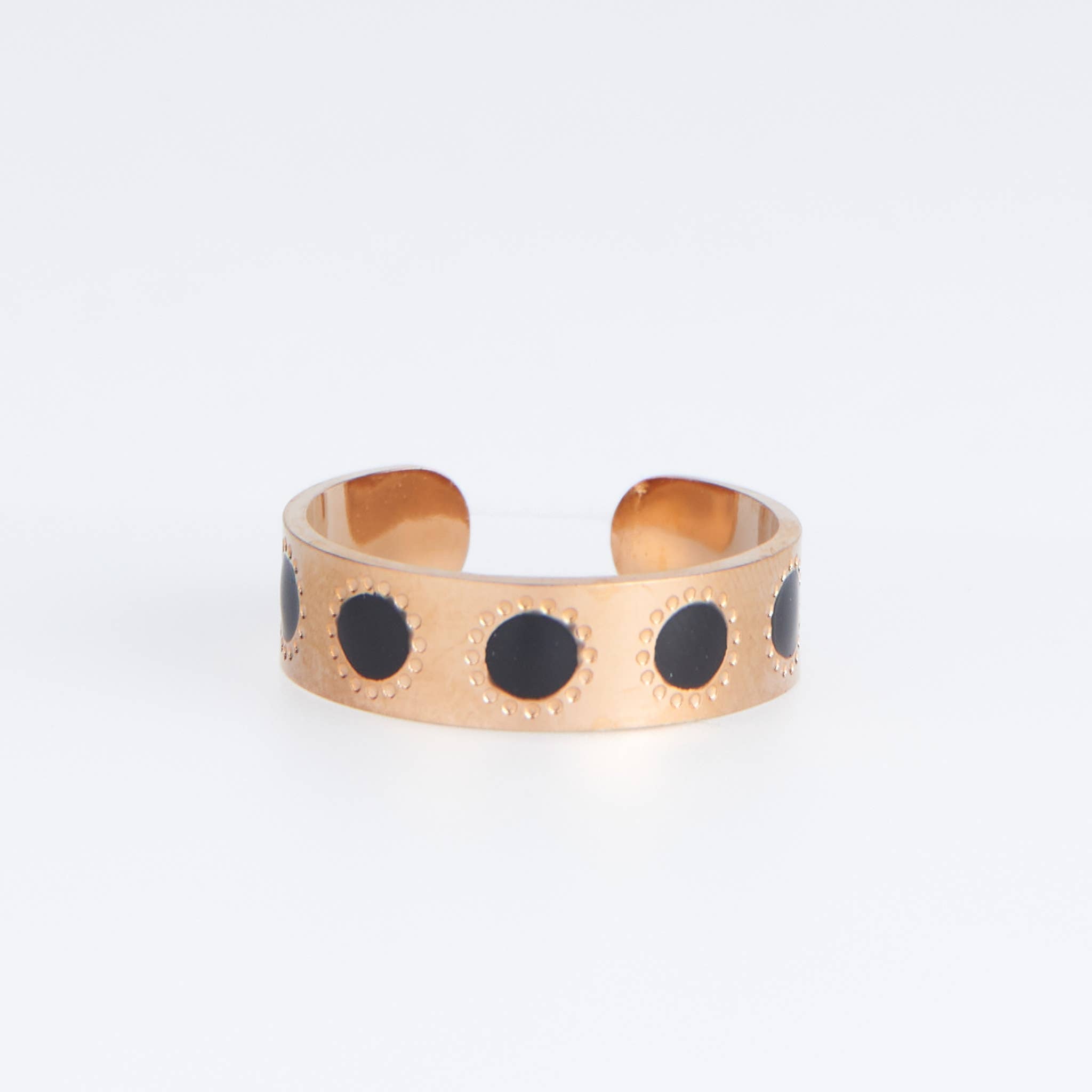 Hypoallergenic Stainless Steel Circle Ring: Black
