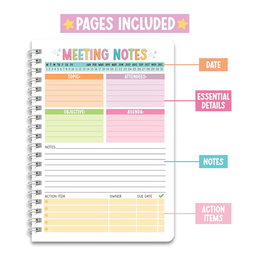 Meeting Planner Spiral Notebook