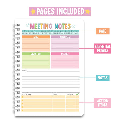 Meeting Planner Spiral Notebook