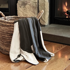 Double Sided, reverse black Heart Throw Blanket
