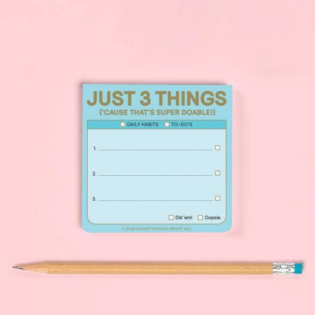 Just 3 Things Sticky Notes