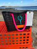 Mini Market Tote Bag ~ Pink Handle