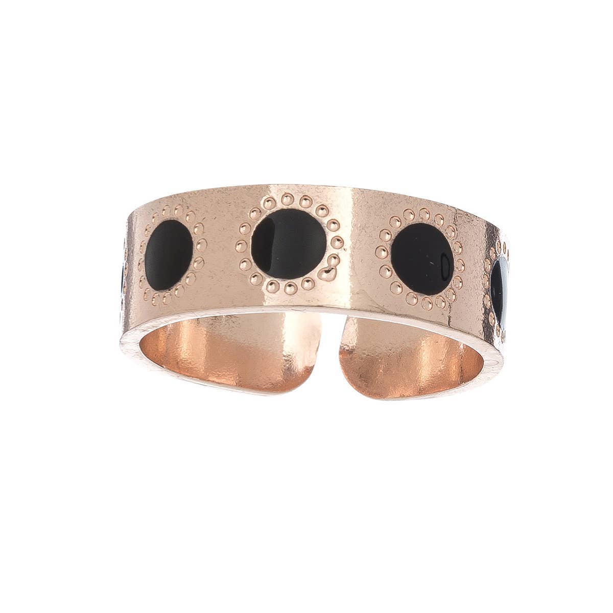 Hypoallergenic Stainless Steel Circle Ring: Black