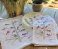 Limited Edition Watercolor Birdies Flour Sack Napkins
