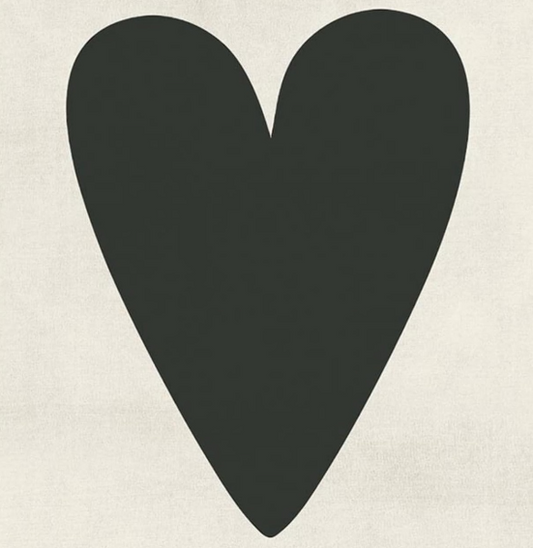 Luxe: Double Sided, reverse BLACK Heart Throw