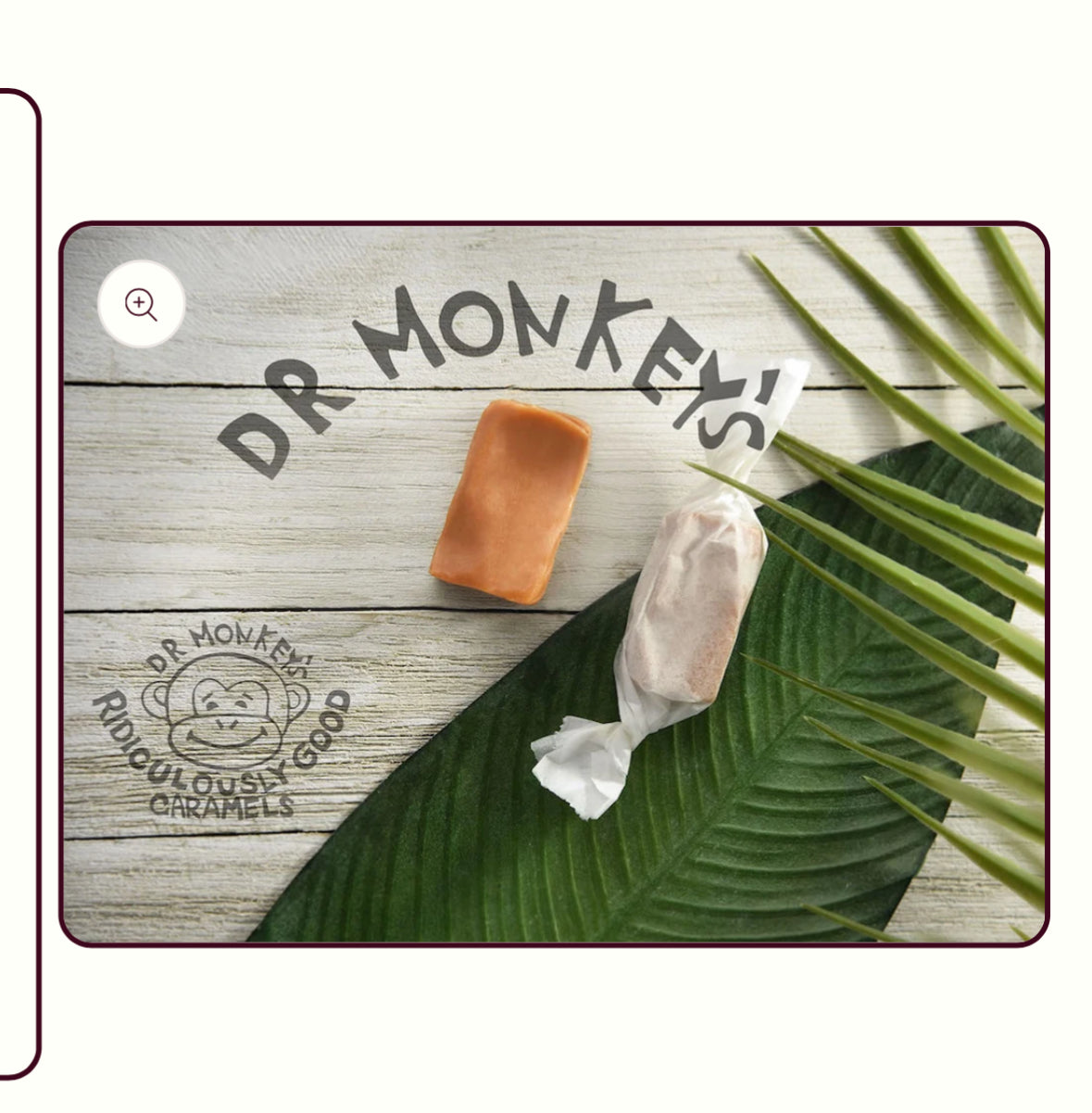 Dr. Monkey's Butter Rum Caramels: 1/4 lb bag