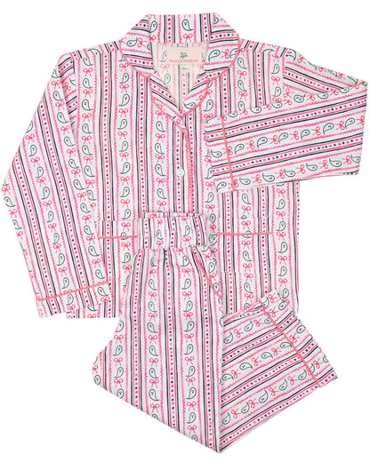 Ghost Stripe with Silver Lurex Pajama Set- FINAL SALE