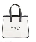 SALE Mini Mrs. Canvas Tote Bridal Bag
