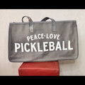 Peace Love Pickleball canvas & leather bag