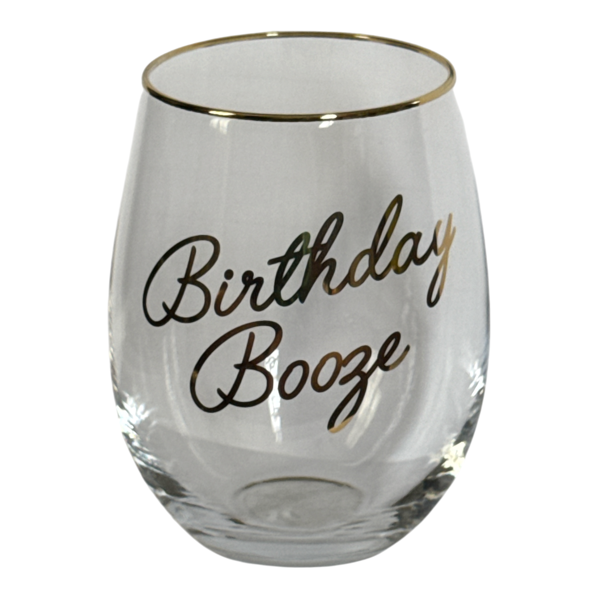Birthday Booze Wine Glass