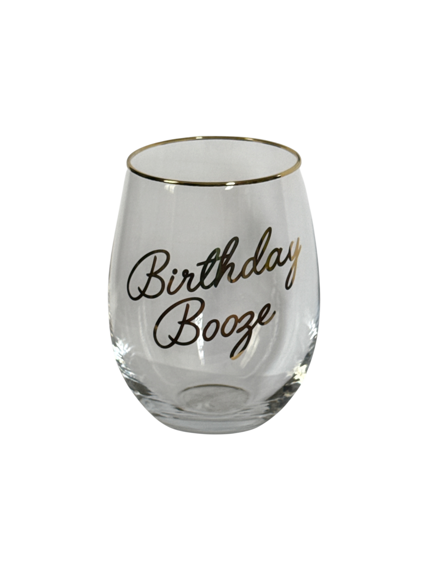 Birthday Booze Wine Glass