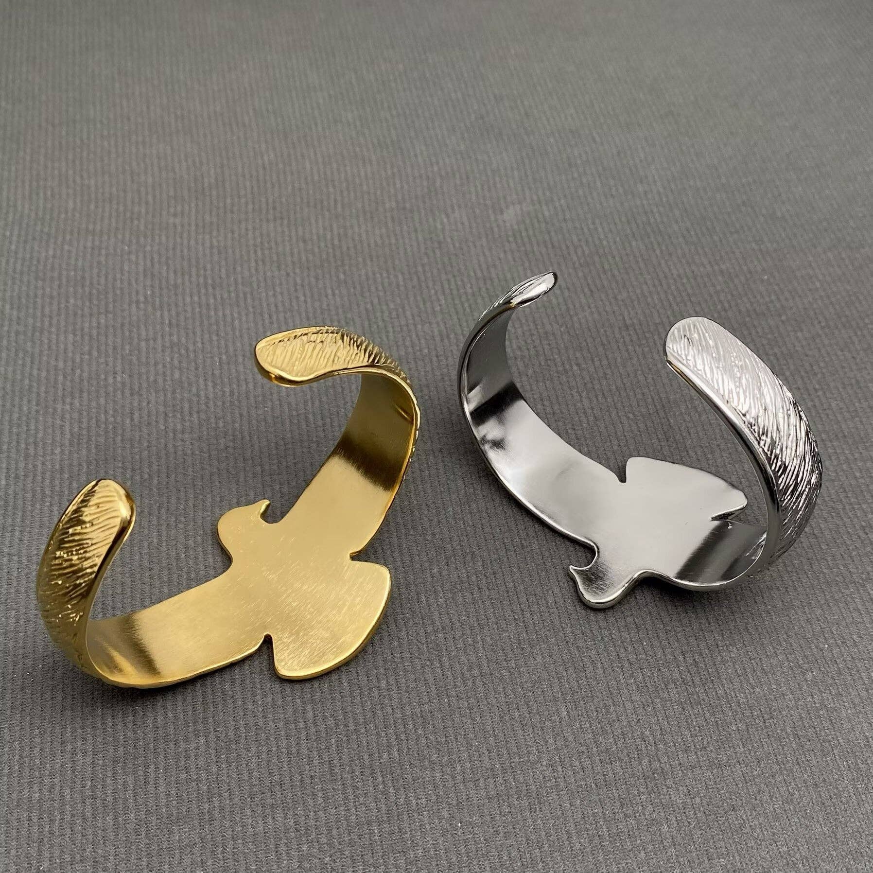 Egyptian Divine Bird 18K Gold Plated S.Steel Cuff - FGS