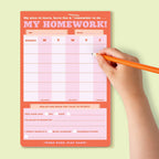 Homework Planning Sticky Note pad