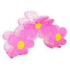 Pink Flower Hair Claw Clip