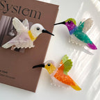Flying Hummingbird Hair Claw, Tropical Bird Hair Clip