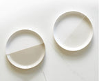 White Dipped Appetizer Plate Set
