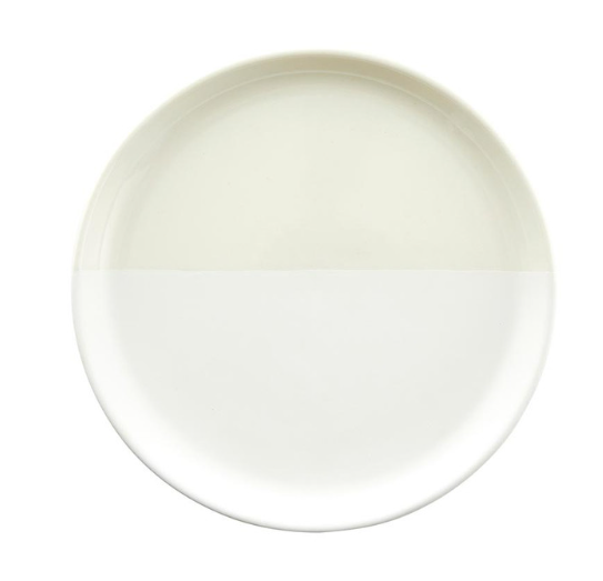 White Dipped Appetizer Plate Set