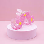 Pink Flower Hair Claw Clip
