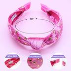 Kids Knot Headband - Gold Heart Stud Velvet